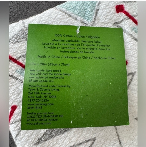 Kate Spade Martini Drink Kitchen Towels (Set of 2) NWT Blue - Picture 2 of 4